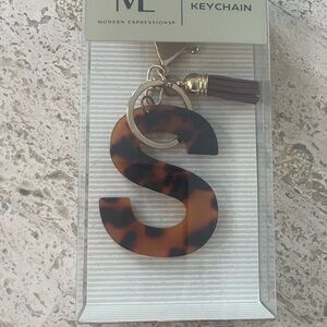 Expressions Modern Keychain with Brown and Camel Design